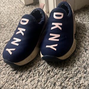 DKNY Kids Navy and Pink Sneakers